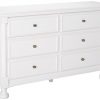 Ashley Furniture Signature Design Kaslyn Dresser 6 Drawer Casual White 0 100x100