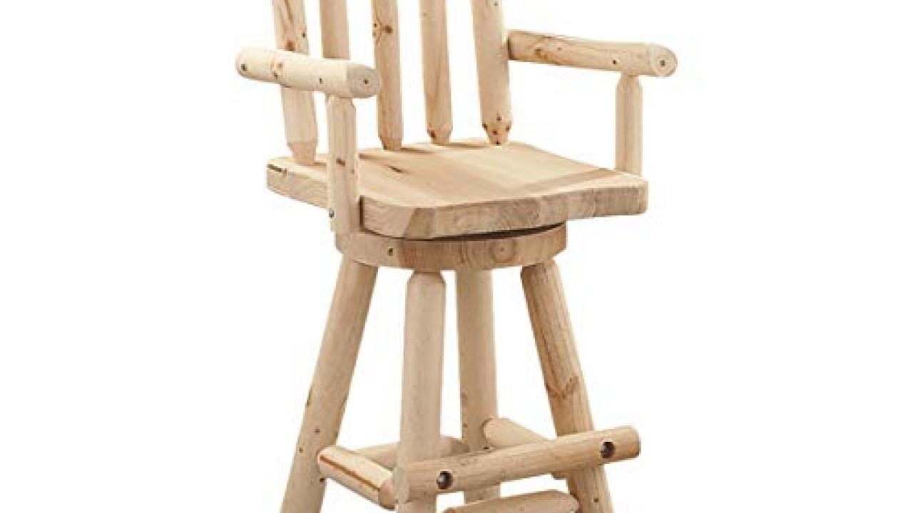 Castlecreek 29 Oversized Log Swivel Bar Stool 400 Lb Capacity Oversized Log Swivel Bar Stool