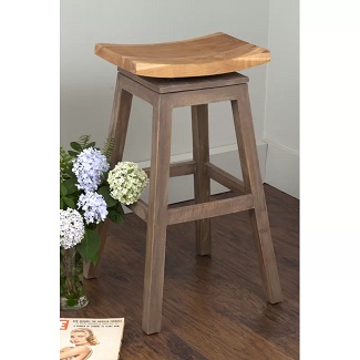 Costello Probst Swivel Solid Wood 29 Bar Stool