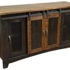 Crafters And Weavers Greenview Black 70 TV StandSideboardConsole Table With Sliding Doors 0 100x100