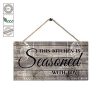 Farmhouse Kitchen Decor Rustic Kitchen Signs Wall Decor Printed Wood Wall Art This Kitchen Is Seasoned With Love Kitchen Wall Decor 115 X 6 Grey Black 0 100x100