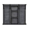Functional Home Accents Shutter Sliding Double Doors Storage Wall Cabinet For Kitchen Bathroom Bar Nursery Home Decor Charcoal 0 100x100