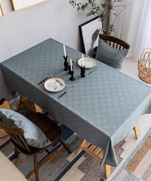 Home Brilliant Tablecloth Solid Farmhouse Checker Table Covers For Party Kitchen Indoor Outdoor Table Clothes For Dining Table 52x102 Inch Greish Blue 0 300x360