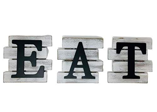 Kitchen Decor Wall Art Country Rustic Farmhouse For The Home EAT Sign Decorative