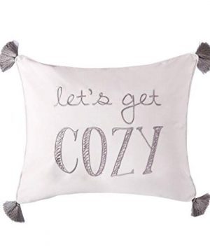 Levtex Home Camden Decorative Pillow 14X16in Lets Get Cozy Grey And Cream 0 300x360