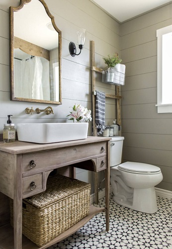 Modern Farmhouse Bathroom by Jenna Sue Design Co.