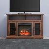 PatioFestival Fireplace TV Stand Electric Fire Place Heaters Entertainment Center Corner Tv Console With Fireplaces For TVs Up To 50 Wide Espresso 0 100x100