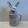 Rae Dunn BUNNY LOVE Easter Mug Allside Pink 2020 Limited Edition Ceramic Very Rare 0 100x100