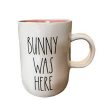 Rae Dunn BUNNY WAS HERE Mug Pink Interior DOUBLE SIDED Easter Ceramic Very Rare 0 100x100