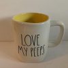 Rae Dunn LOVE MY PEEPS Easter Mug Yellow Interior Ceramic Very Rare 0 100x100
