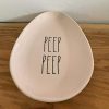 Rae Dunn PEEP PEEP Egg Easter Pink Ceramic Plate 8 X 6 0 100x100