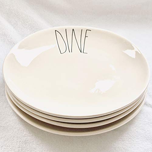 Rae Dunn By Magenta DINE Dinner Plates Set Of 4 11 Inch Diameter 0