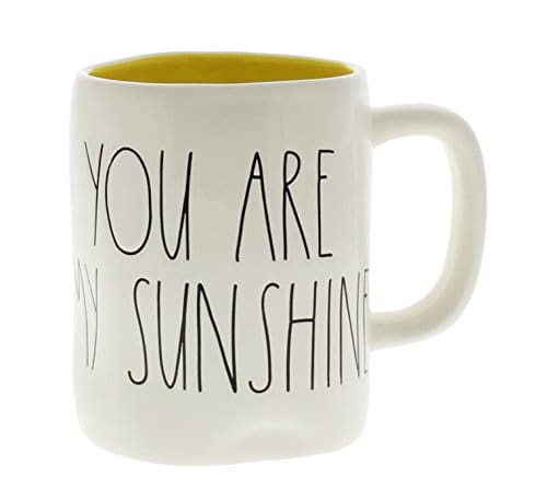 Rae Dunn By Magenta YOU ARE MY SUNSHINE Ceramic LL Coffee Mug Yellow Interior 0