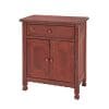 Rustic Cottage Accent Cabinet With 1 Drawer And 2 Doors Red Antique 0 100x100
