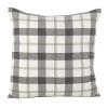 SARO LIFESTYLE Classic Plaid Pattern Cotton Down Filled Throw Pillow 20 X 20 Grey 0 100x100