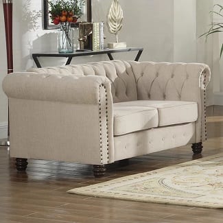 Sharniece Chesterfield 65 Rolled Arm Loveseat