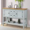 Sofa Table Buffet Table Console Tables With Four Storage Drawers Two Cabinets And Bottom Shelf Lime White 0 100x100