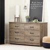 South Shore Tassio 6 Drawer Double Dresser Weathered Oak 0 100x100