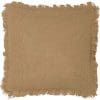 VHC Brands Classic Country Farmhouse Pillows Throws Burlap Natural Tan Fringed 16 X 16 Pillow 0 100x100