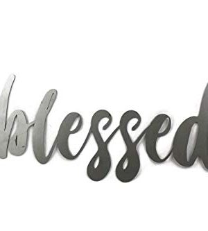 Blessed Small Size Raw Steel Unpainted Word Art 0 300x333