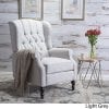Christopher Knight Home Elizabeth Tufted Light Grey Fabric Recliner Arm Chair 0 100x100