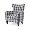 Christopher Knight Home Oliver Farmhouse Armchair Checkerboard Blue Floral 0 100x100