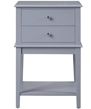 Coniffer Grey Nightstand Modern End Table Night Stand With Drawer And Storage Shelf Wood Side Table Grey 0 5 300x360
