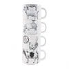 Creative Co Op Creating Image Of Stacked Farm Animals When Combined Set Of 4 Pieces Mugs Grey 0 100x100