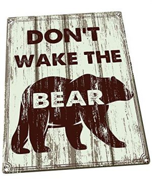 Dont Wake The Bear Metal Sign Rustic Cabin Home Dcor 0 300x360