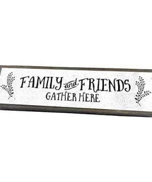 Family And Friends Gather Here Metal Wood Sign Light Kitchen Decor Rustic Farmhouse Kitchen Decor Wall Sign 0 300x360