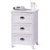 Giantex 3 Drawers Nightstand End Table Bedroom WStorage Solid Structure And Stable Frame Elegant Style Organizer Wooden Side Bedside Table 1 White 0 100x100