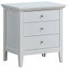 Glory Furniture Hammond Fully Assembled White Top Quality Wood 3 Drawer Luxury Bedroom Furniture Nightstand 26 H X 24 W X 18 D 0 100x100