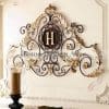 Lavish Gold Iron Scroll Monogram Initial Letter Wall Plaque Overdoor Palace 0 100x100