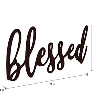 Lavish Home Metal Cutout Blessed Wall Sign 3D Word Art Home Accent Decor Perfect For Modern Rustic Or Vintage Farmhouse Style 0 0 300x360