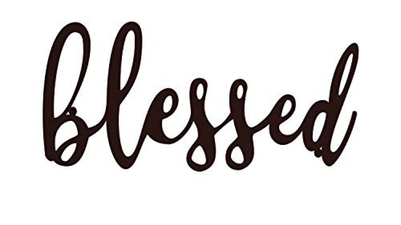 Lavish Home Metal Cutout Blessed Wall Sign 3d Word Art Home Accent