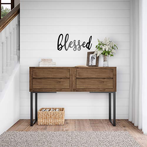 Lavish Home Metal Cutout Welcome Wall Sign-3D Word Art Accent Decor-Perfect for Modern Rustic or Vintage Farmhouse Style 