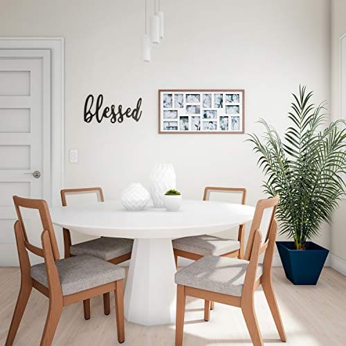 Lavish Home Metal Cutout Blessed Wall Sign 3D Word Art Home Accent Decor Perfect For Modern Rustic Or Vintage Farmhouse Style 0 3