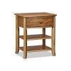 MUSEHOMEINC Rustic Wood 3 Tier Nightstand With Storage Shelf And Drawer For Bedroom Or Living RoomRound Metal KnobsHeritage Collection FurnitureEnd TableSide Table Teak Finish 0 100x100