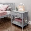 Max Lily Solid Wood Nightstand Grey 0 100x100
