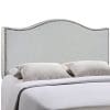 Modway Curl Linen Fabric Upholstered Full Headboard With Nailhead Trim And Curved Shape In Gray 0 100x100