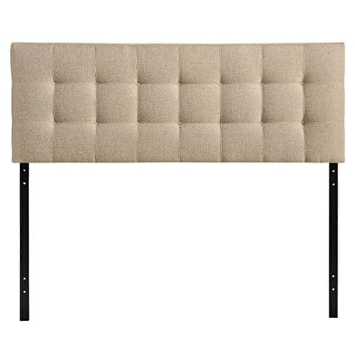 Modway Lily Tufted Linen Fabric Upholstered Queen Headboard In Beige 0