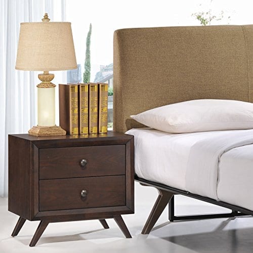 Modway Tracy Mid Century Modern Wood Nightstand In Cappuccino 0 1