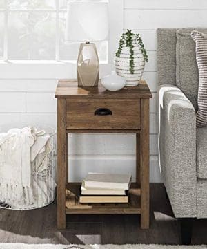 New 18 Inch Farmhouse 1 Drawer Nightstand With Reclaimed Barnwood Finish 0 300x360