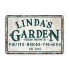 Pattern Pop Personalized Vintage Distressed Look Fruit Herbs And Veggie Garden Metal Room Sign 0 100x100