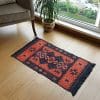 Secret Sea Collection Modern Bohemian Style Small Area Rug 2 X 3 Ft Cotton Washable Reversible Charcoal Grey Orange 0 100x100