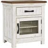 Signature Design By Ashley Wystfield One Drawer Night Stand WhiteBrown 0 100x100
