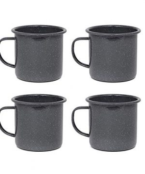 Stinson Collection Enamelware Mug 12 Ounce Grey Speckled Set Of 4 0 1 300x360