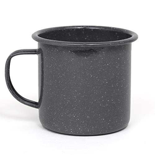 Stinson Collection Enamelware Mug 12 Ounce Grey Speckled Set Of 4 0