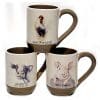 Youngs Ceramic Farmhouse Coffee Mugs Pig Cow Rooster Set Of 3 0 100x100