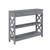 Convenience Concepts Oxford 1 Drawer Console Table Gray 0 100x100
